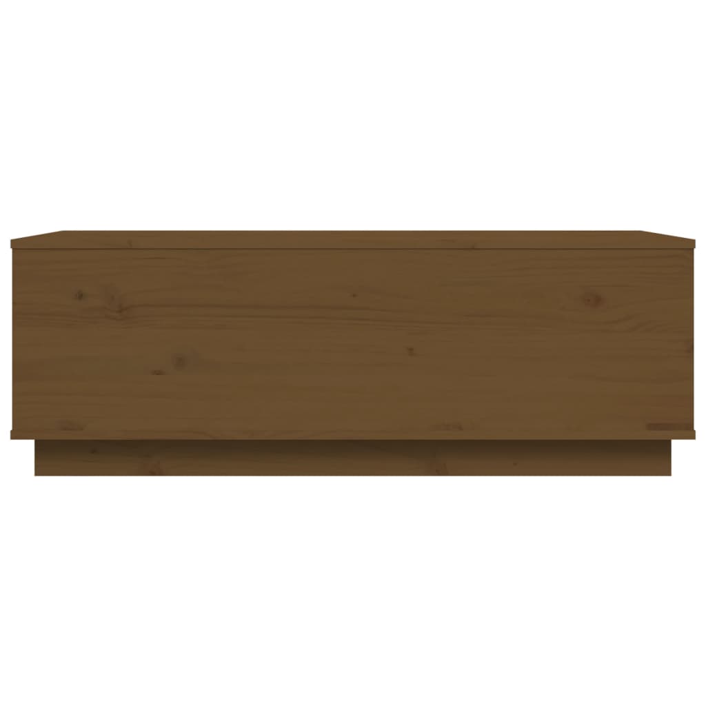 Mesa De Centro Madera Maciza De Pino Marrón Miel 100x50x35 Cm_4