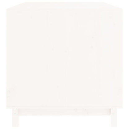 Cama Para Perros Madera Maciza De Pino Blanco 100x70x72 Cm / Vetonek_5