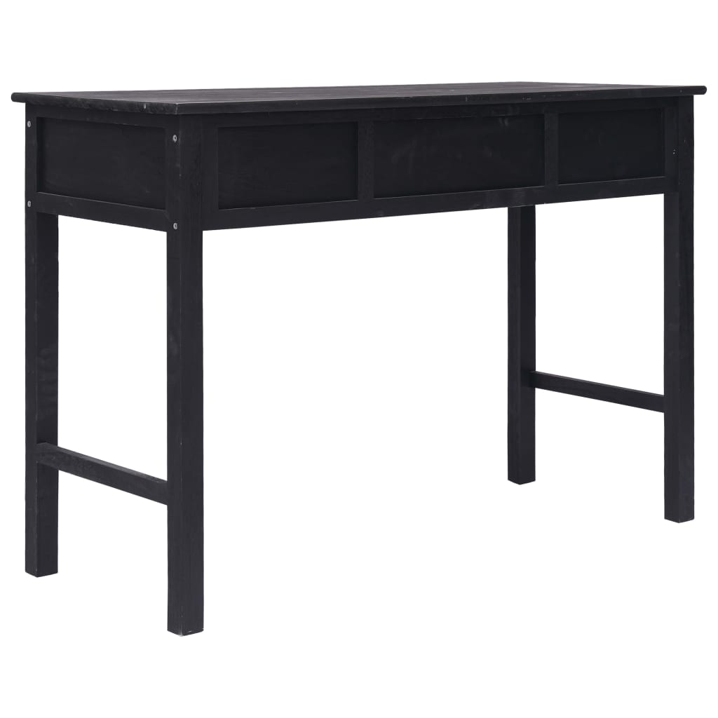 Mesa Consola De Madera Negra 110x45x76 Cm_3