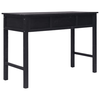 Mesa Consola De Madera Negra 110x45x76 Cm_3