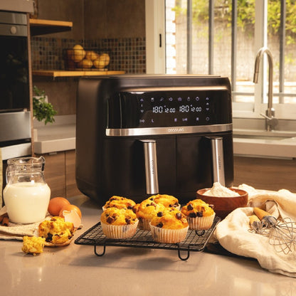 Freidora Sin Aceite 9 L De Aire Caliente Cecofry Advance Double. 2850 W, Dietética, Compacta Y Digital, 2 Cestillos Con Temperatura Dual Y Tecnologí_4
