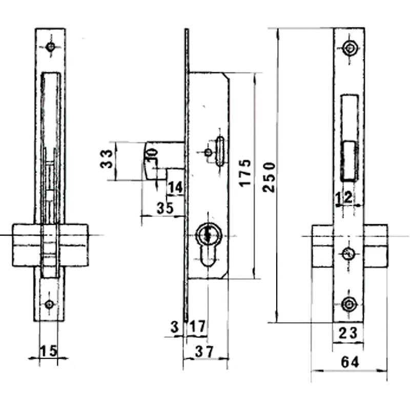 Cerradura Lince 5582n        Hn/17 Mm._1