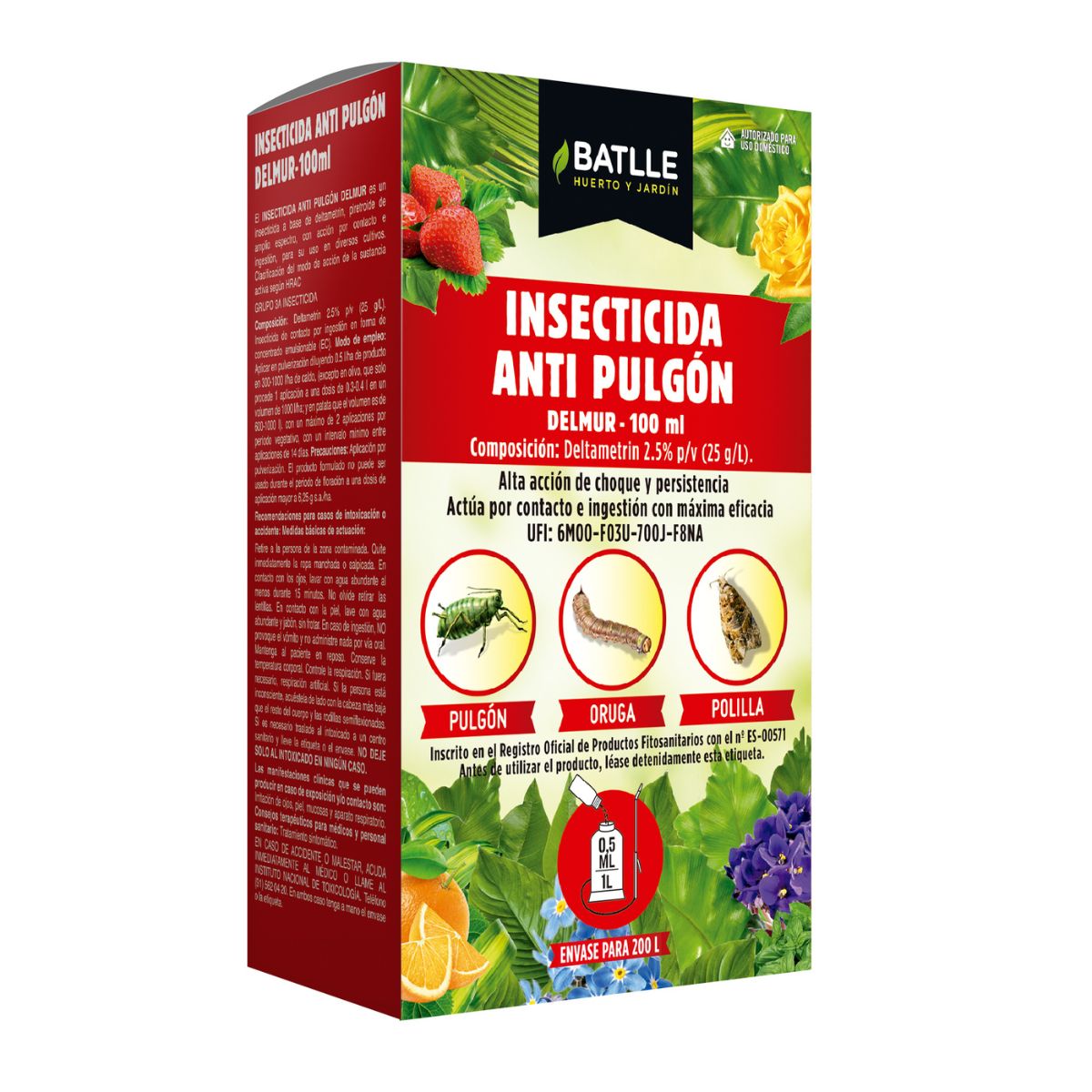 Insecticida Anti Pulgon concentrado Batlle 100 ml