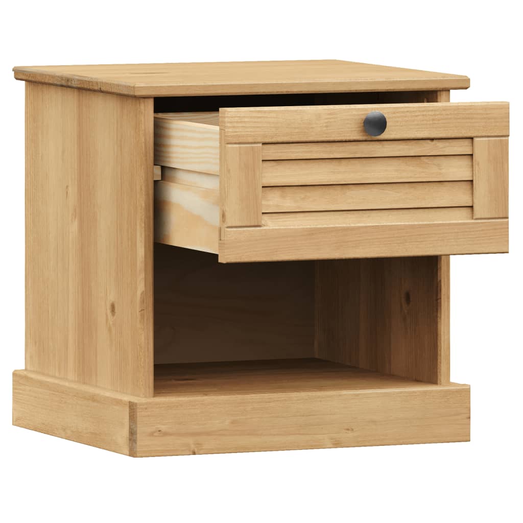 Mesita De Noche Vigo Madera Maciza De Pino 42x35x42 Cm_2