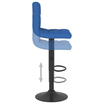 Taburete De Cocina De Tela Azul_4