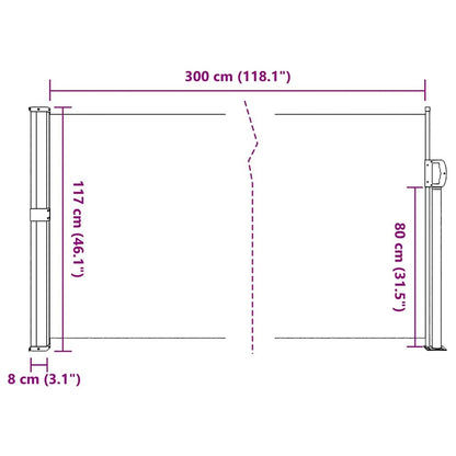 Vidaxl Toldo Lateral Retráctil Antracita 117x300 Cm_2