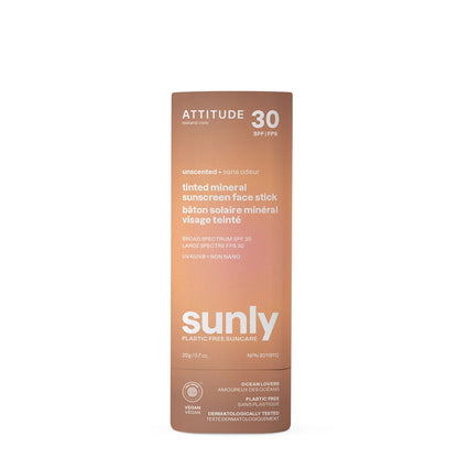 Stick facial con color Sunly SPF 30 sin perfume Attitude 20 g