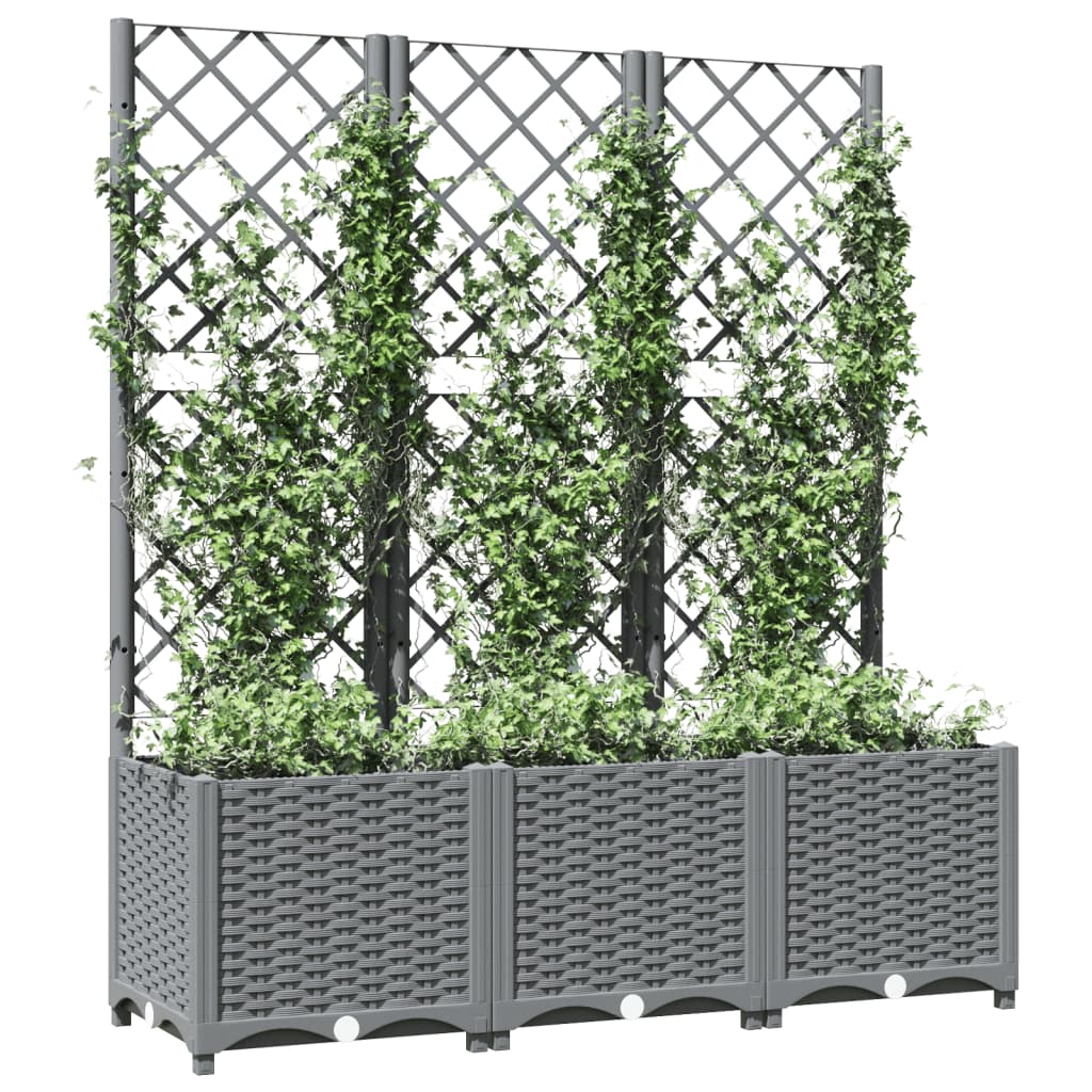 Macetero De Jardín Gris Claro 120 X 40 X 136 Cm_2