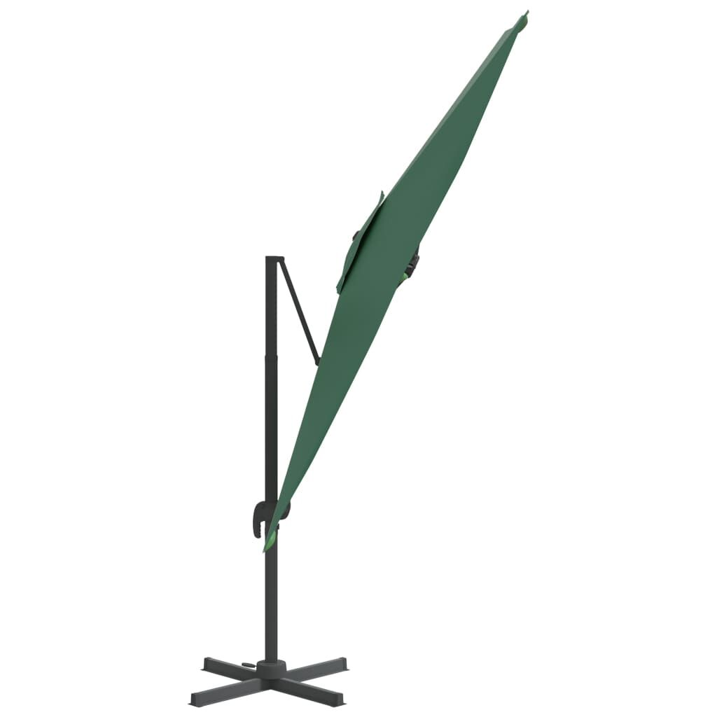 Vidaxl Sombrilla Jardín Voladiza Con Palo De Aluminio Verde 300x300 Cm_3
