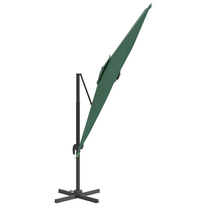 Vidaxl Sombrilla Jardín Voladiza Con Palo De Aluminio Verde 300x300 Cm_3