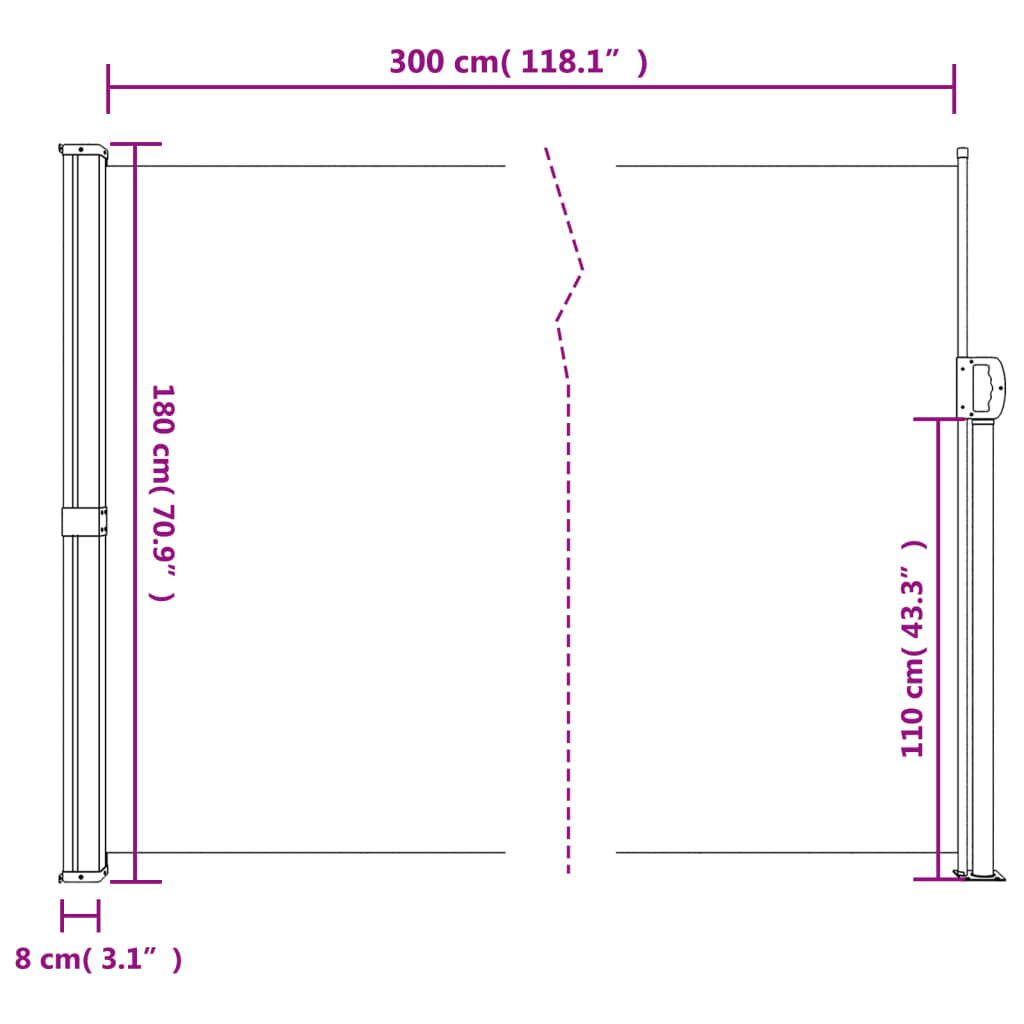 Vidaxl Toldo Lateral Retráctil Azul 180x300 Cm_2