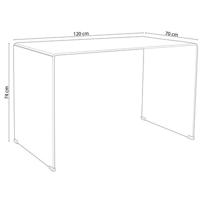 Mesa De Estudio Note Cristal, Cristal, 120 X 74 X 70cm_3