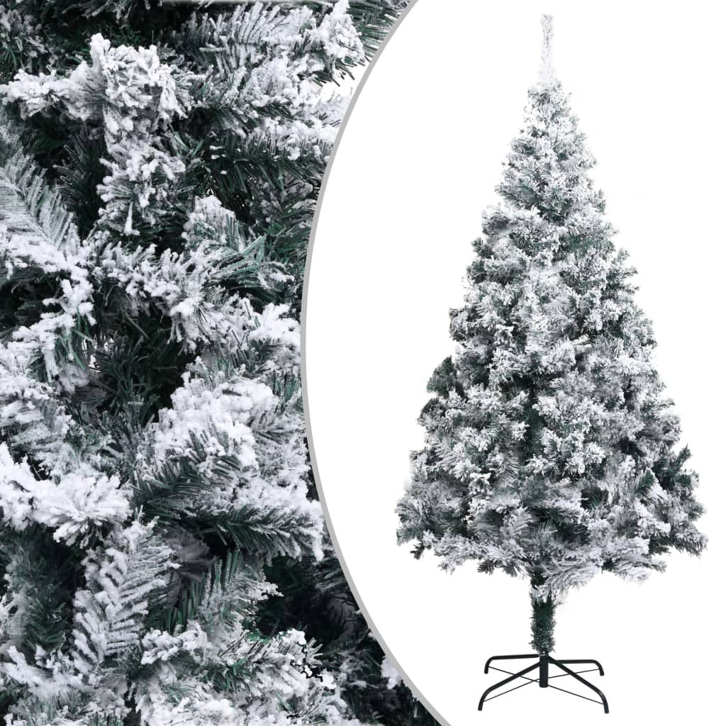 Vidaxl Árbol De Navidad Artificial Verde Con Nieve 180 Cm_0