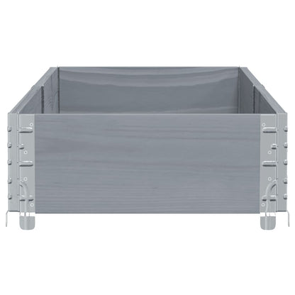 Jardinera De Madera Maciza De Pino Gris 150x50 Cm_3