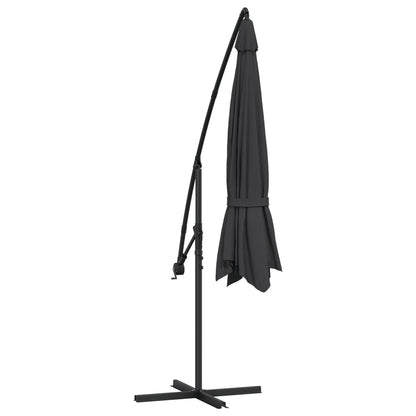 Sombrilla Voladiza De Jardín Con Poste De Aluminio Negro 350 Cm_4