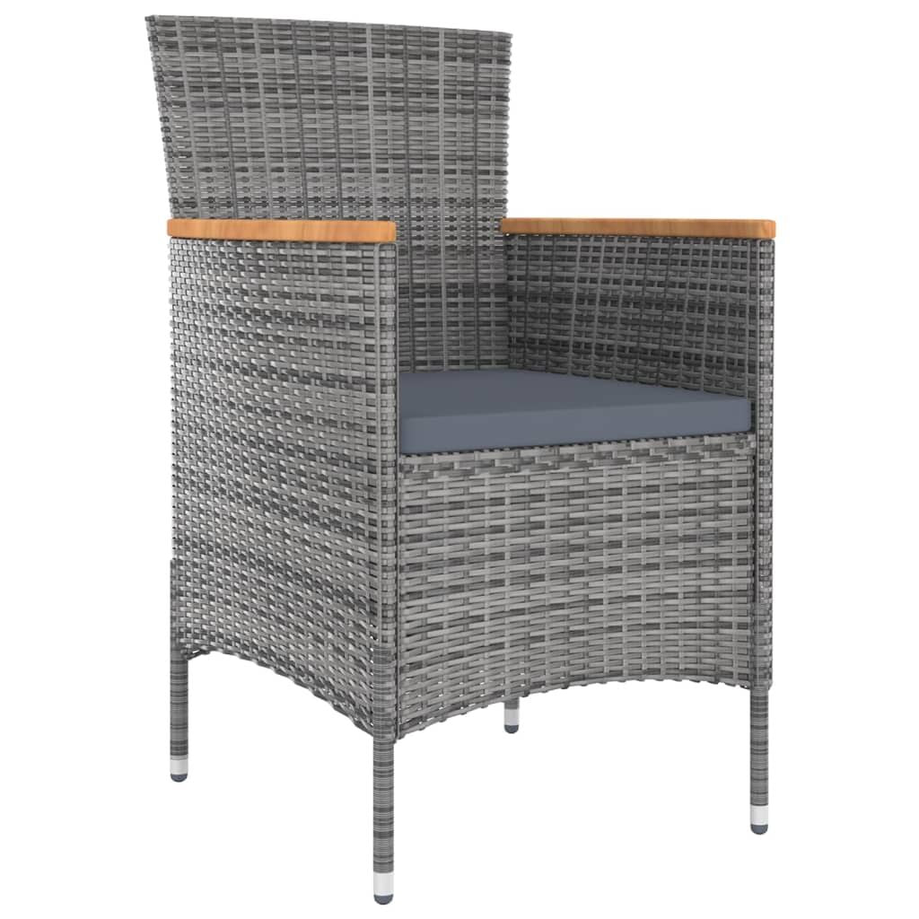 Vidaxl Sillas De Comedor De Jardín 4 Unidades Ratán Sintético Gris_1
