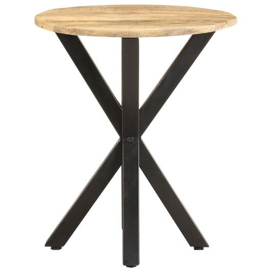 Mesa Auxiliar De Madera Maciza De Mango 48x48x56 Cm_0