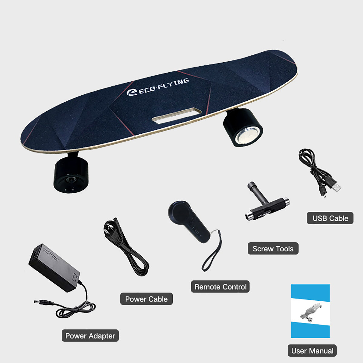 Skate Eléctrico Hi-flying H2s-01 350w-25.2v-2000mah (50,4wh) - Rueda 72mm_4