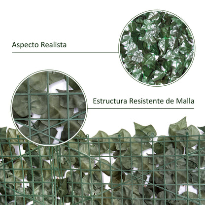 Outsunny Seto Artificial Ocultación Jardín 2,4x1 M Para Terraza Balcón Exterior_5
