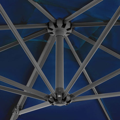 Vidaxl Sombrilla Jardín Voladiza Palo Aluminio Azul Azure 250x250 Cm_4