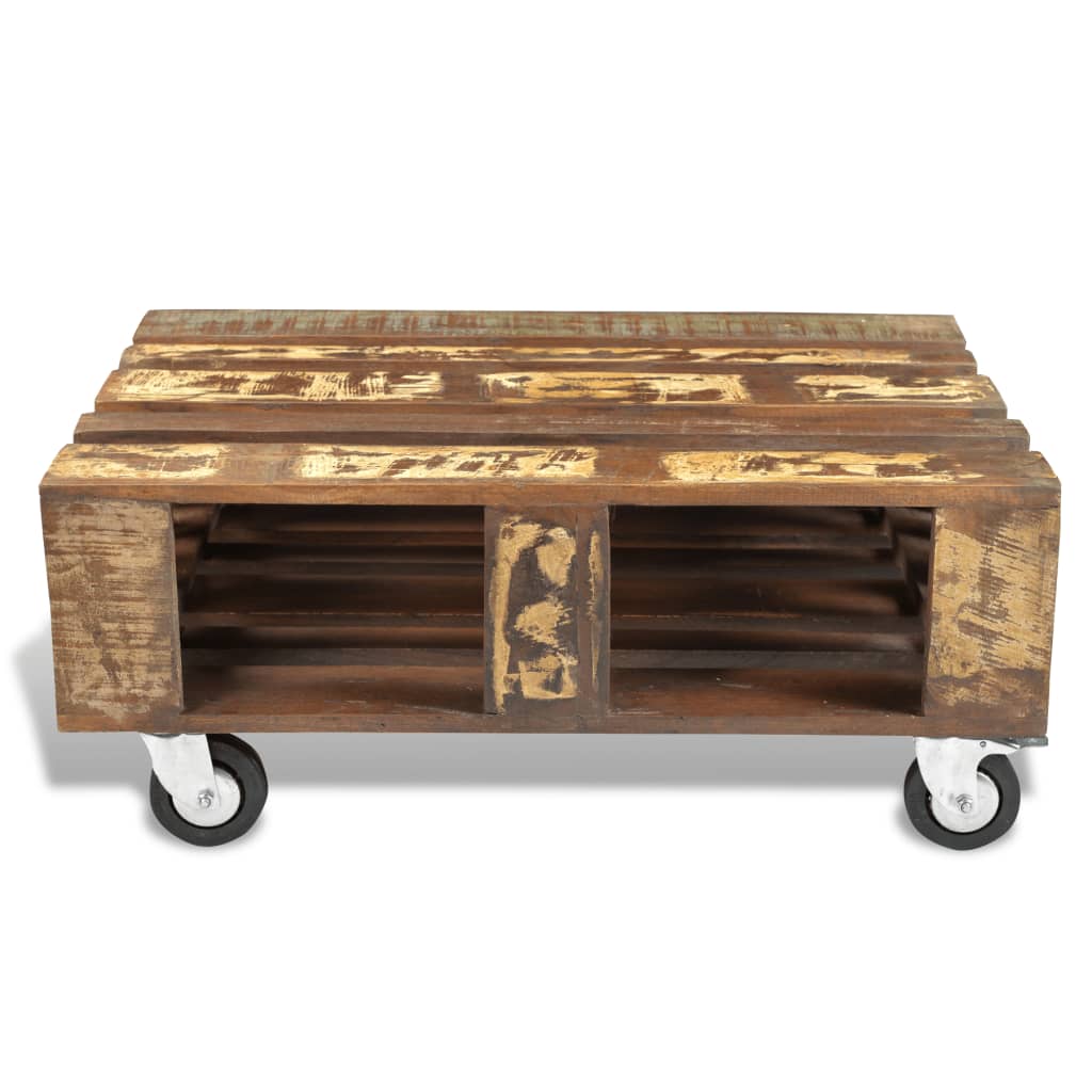 Mesa De Centro Con 4 Ruedas Madera Reciclada_4