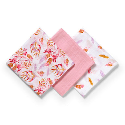 Pack 3 Muselinas Bambú Organico 70x70 Cm Rose_3