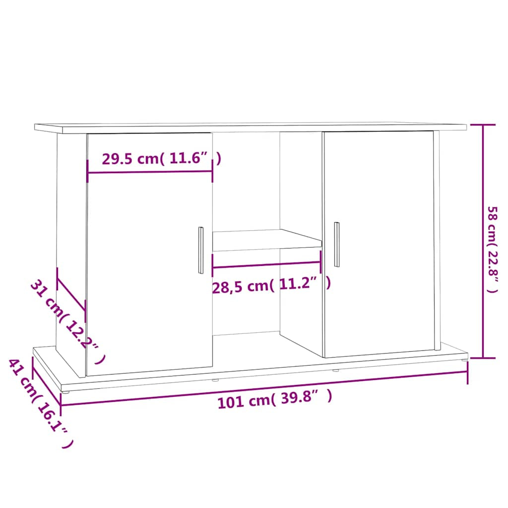 Vidaxl Soporte Para Acuario De Hormigón Gris 101x41x58 Cm De Madera Sintética_2