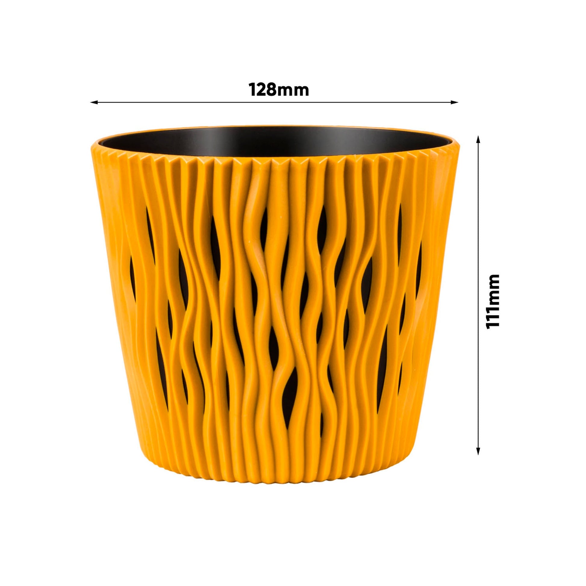 Maceta Redonda De Plastico Sandy Round En Color Antracita 12 (largo) X 12 (ancho) X 11,1 (alto) Cm_1