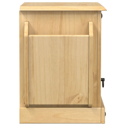 Mesita De Noche Corona Madera Maciza De Pino 45x35x47,5 Cm_3