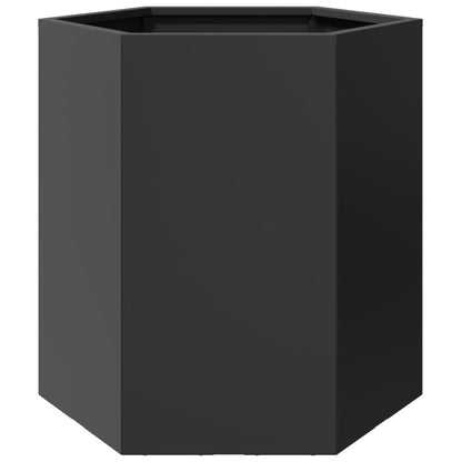 Jardinera Hexagonal Acero Negra 46x40x45 Cm_5