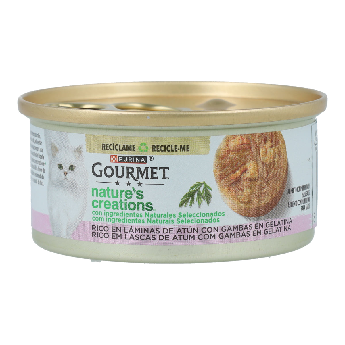 GOURMET Nature's Creations Rico en Láminas de Atún con Gambas en Gelatina 70 g