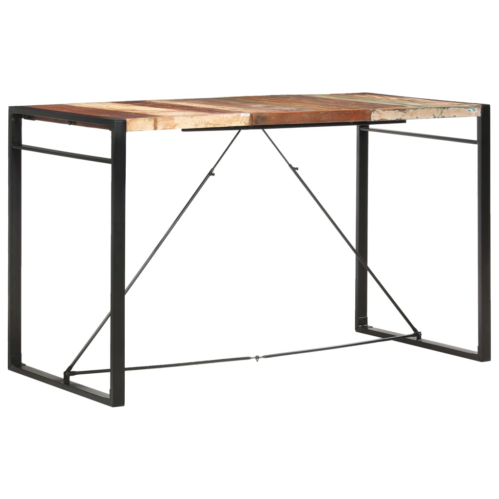 Mesa Alta De Cocina De Madera Maciza Reciclada 180x90x110 Cm_4