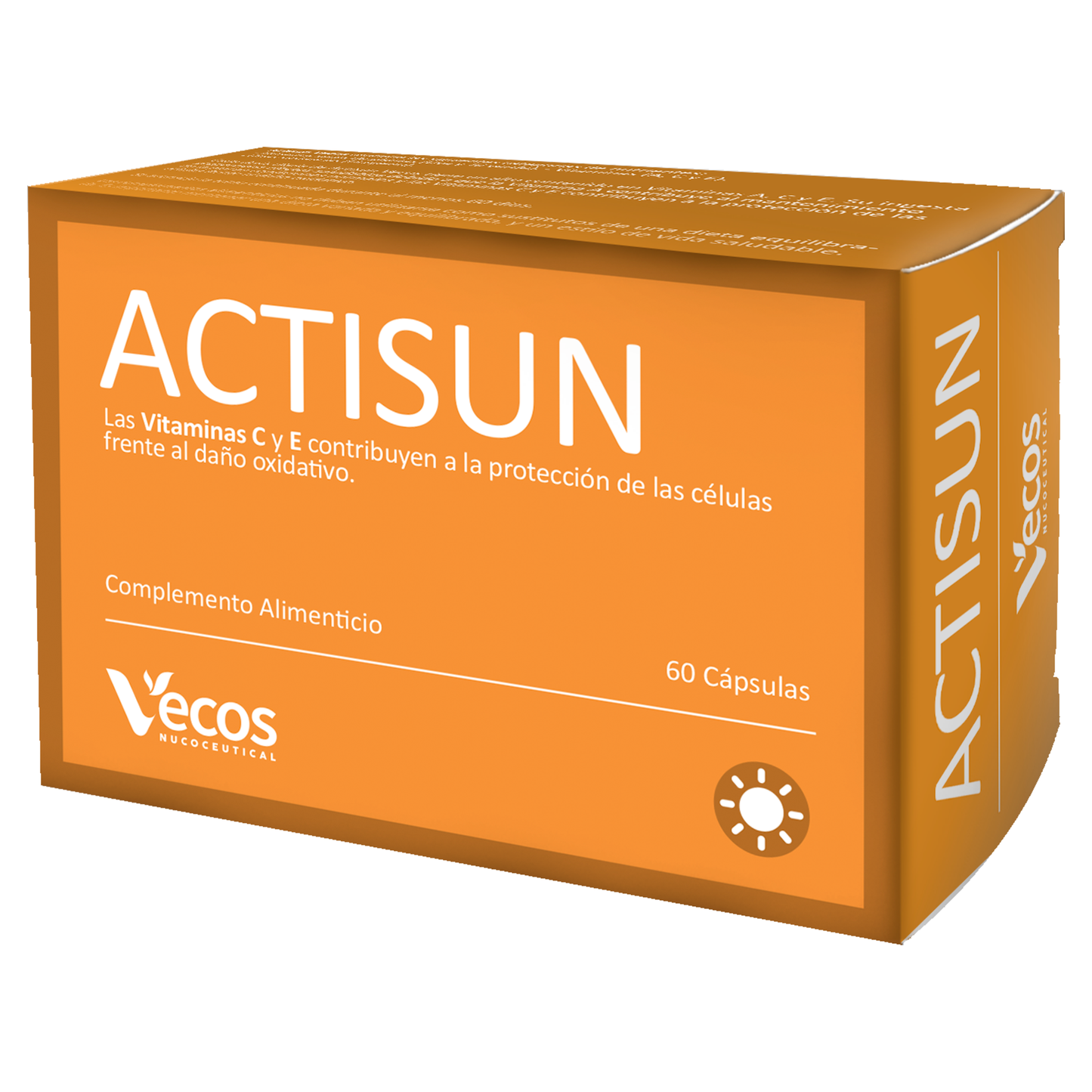 Actisun Vecos 60 Cápsulas | Protección Solar Y Cuidado De La Piel | Betacaroteno, Licopeno Y Antioxidantes_0
