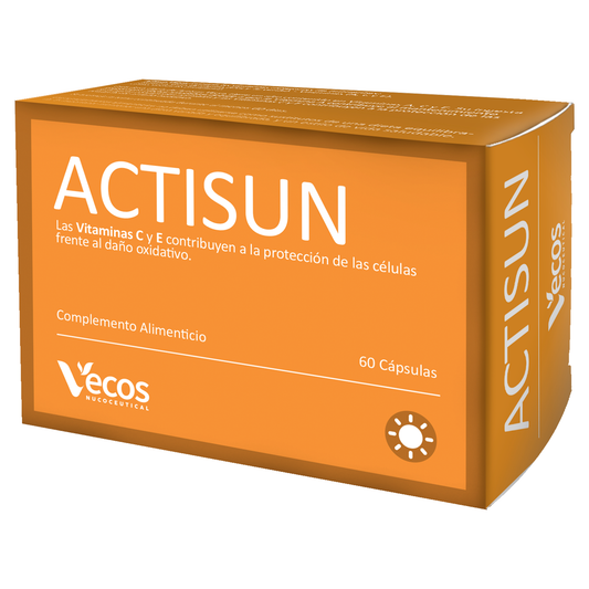 Actisun Vecos 60 Cápsulas | Protección Solar Y Cuidado De La Piel | Betacaroteno, Licopeno Y Antioxidantes_0