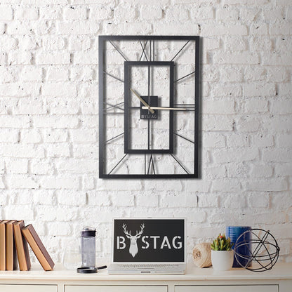 Reloj De Pared Cuadrado Metal 70x49_2