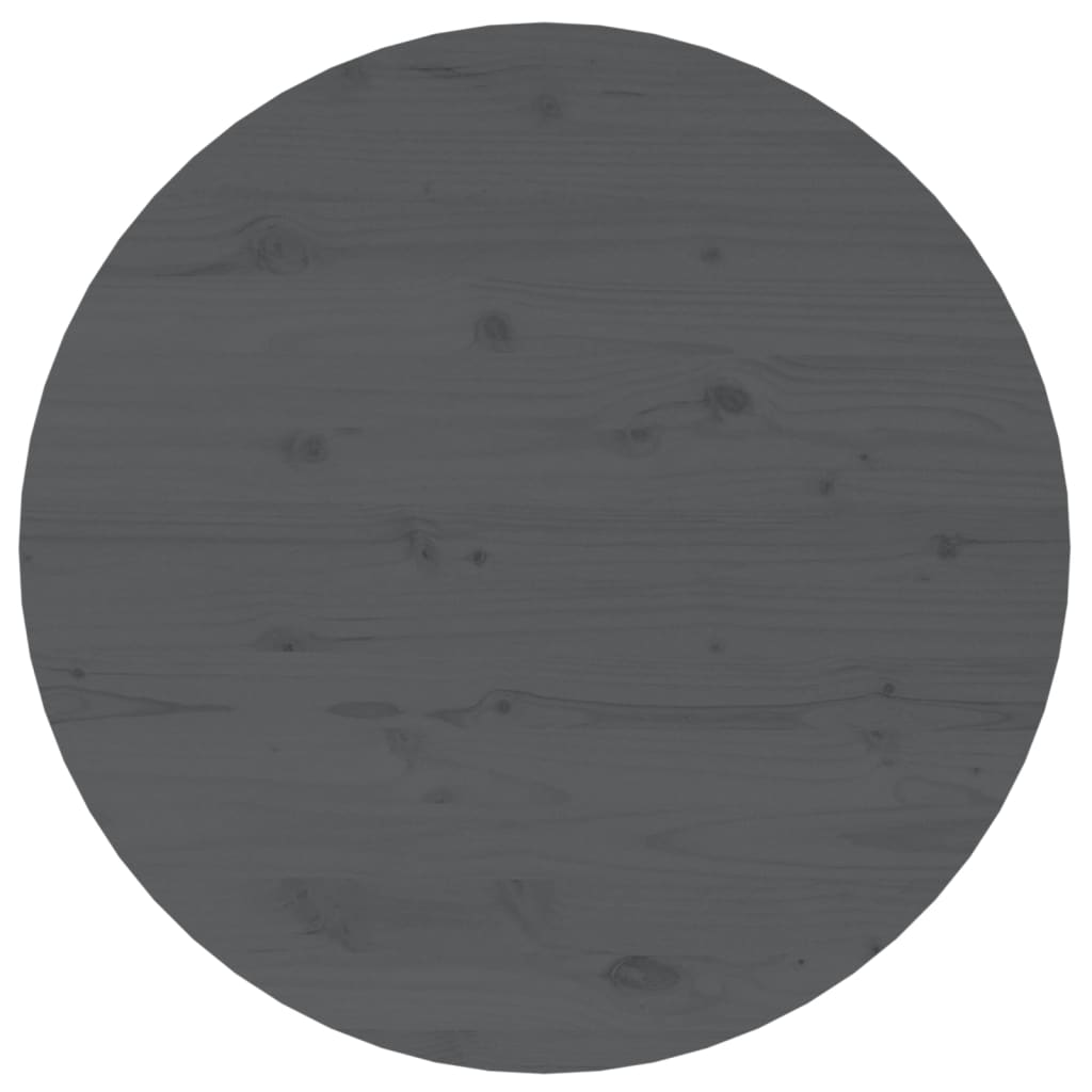 Mesa De Centro De Madera Maciza De Pino Gris Ø 55x45 Cm_4