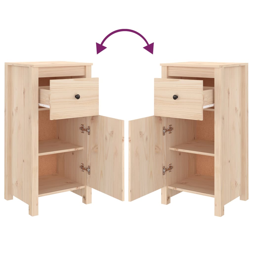 Aparador De Madera Maciza De Pino 40x35x80 Cm / Vetonek_0