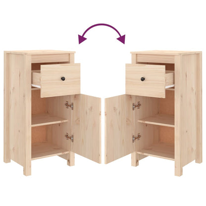 Aparador De Madera Maciza De Pino 40x35x80 Cm / Vetonek_0