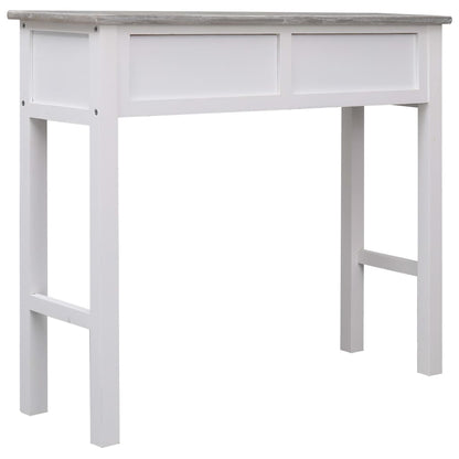 Mesa Consola De Madera Gris 90x30x77 Cm_3