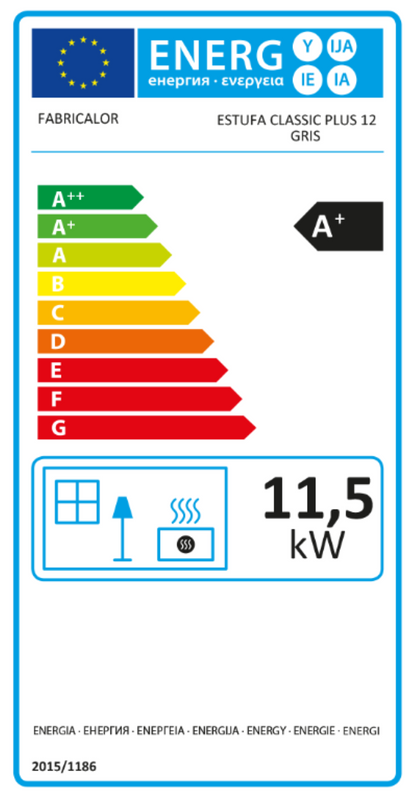 Fabricalor Estufa De Pellets Classic Plus 12 Burdeos Ventilada_2