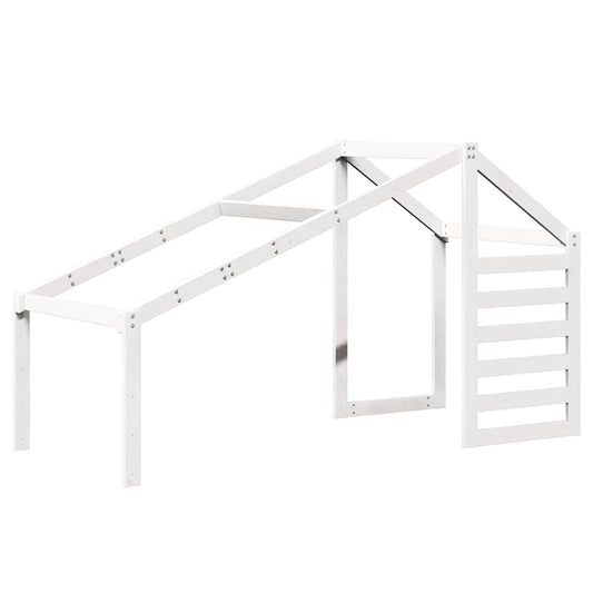 Techo De Cama Infantil Madera Maciza Pino Blanco 198x87x113 Cm_0