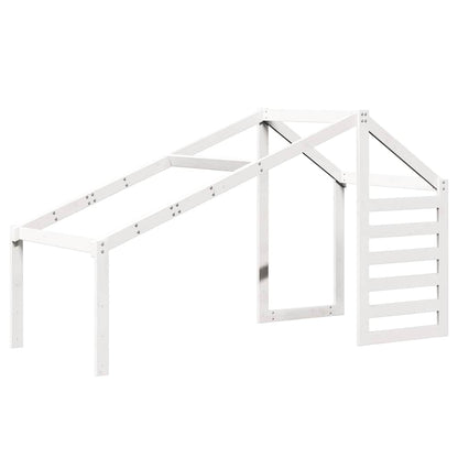 Techo De Cama Infantil Madera Maciza Pino Blanco 188x82x113 Cm_0