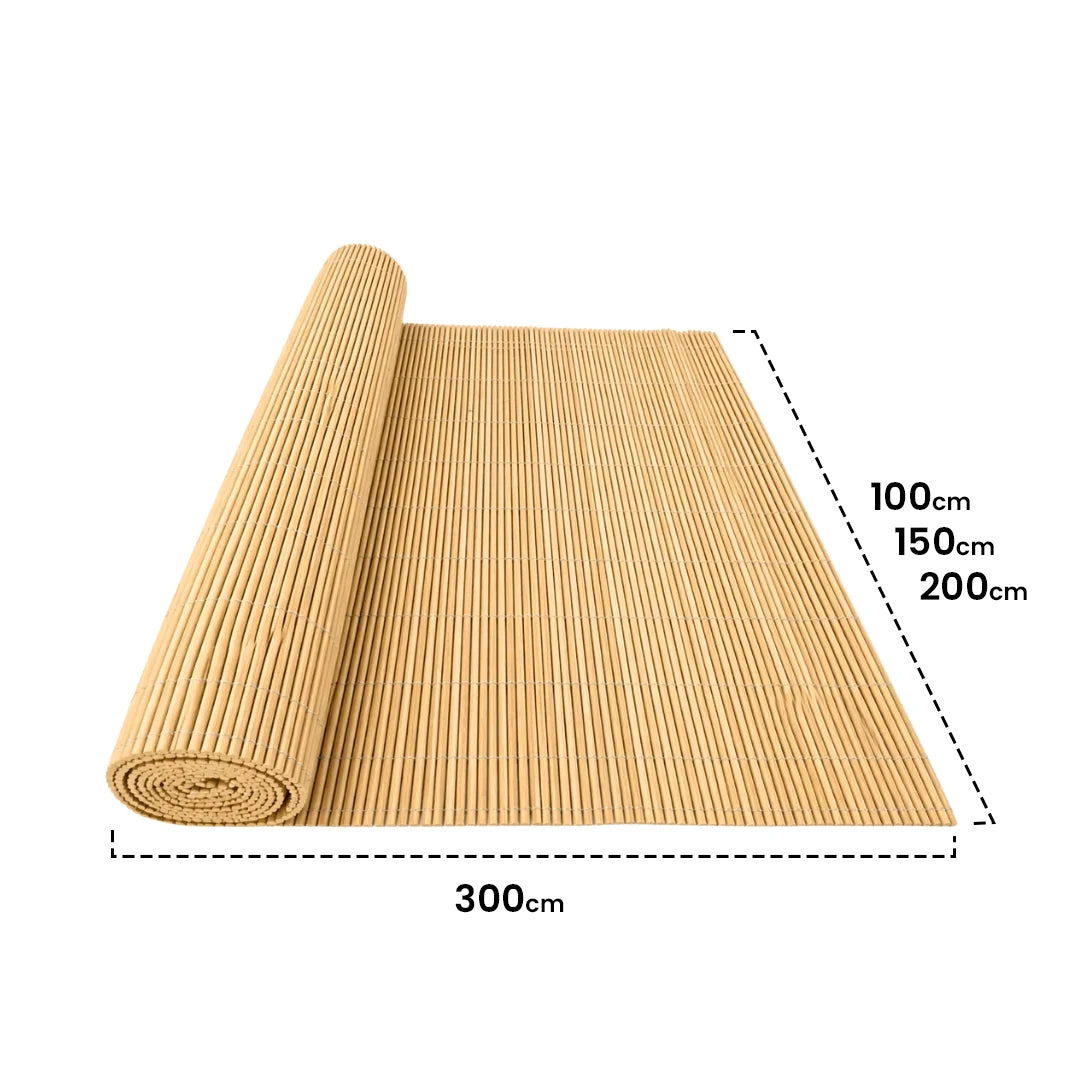 Cerramiento De Mimbre Ecológico Lop - Bambú Oscuro 0,9x3 M / Multicolor_2