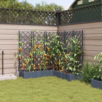 Macetero De Jardín 5 Uds. Gris Claro 120 X 120 X 125,5 Cm Pp_2