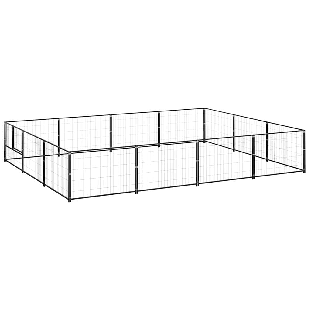 Perrera Acero 12 M² Negra_0