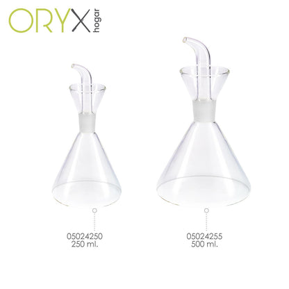 Aceitera De Cristal Con Sistema  Antigoteo, Capacidad 500 Ml.