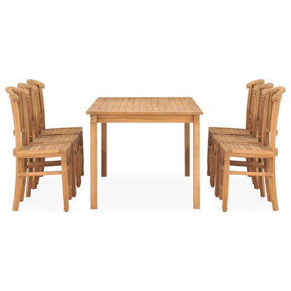 Vidaxl Juego De Comedor Para Jardín 7 Piezas Madera Maciza De Teca_1