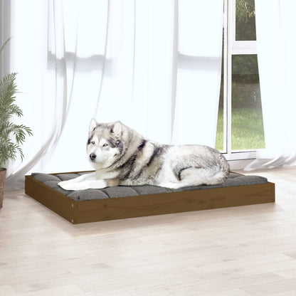 Vidaxl Cama Para Perros Madera Maciza Pino Marrón Miel 101,5x74x9 Cm_4