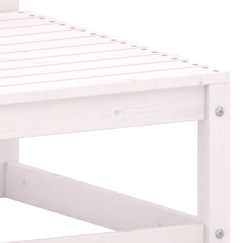 Vidaxl Taburetes De Jardín Con Cojines Blanco 2 Uds Madera Maciza Pino_5