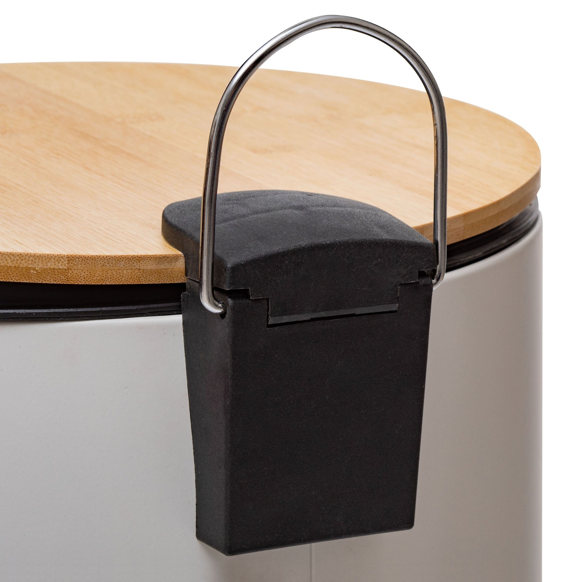 Papelera / Cubo De Basura / Contenedor De Residuos Con Pedal 30l Blanco Natureo_2